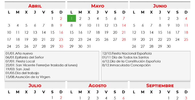 calendario laboral 2023 valencia