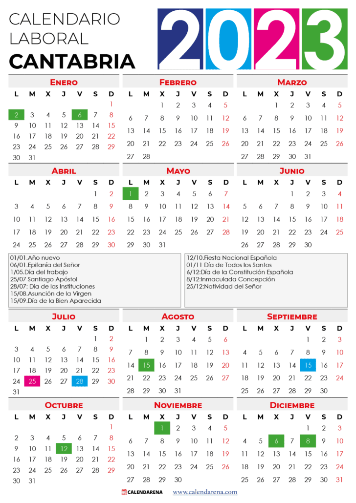 calendario laboral cantabria 2023