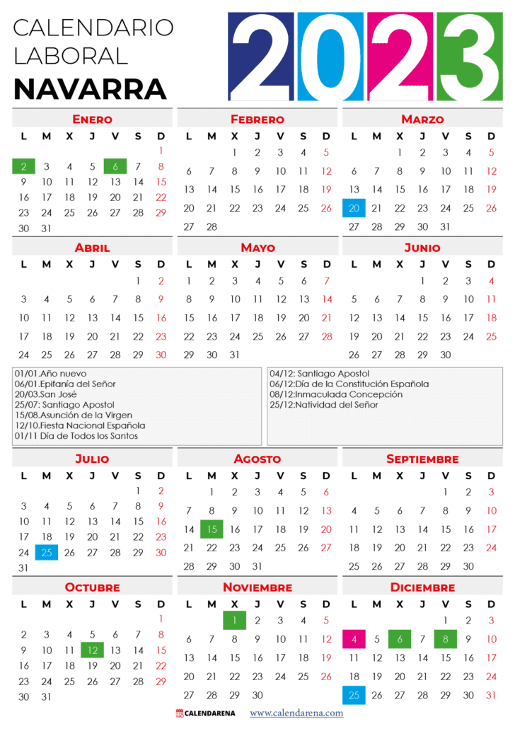 calendario laboral navarra 2023