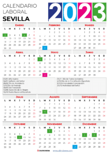 Calendario Laboral 2023 Sevilla Con Festivos