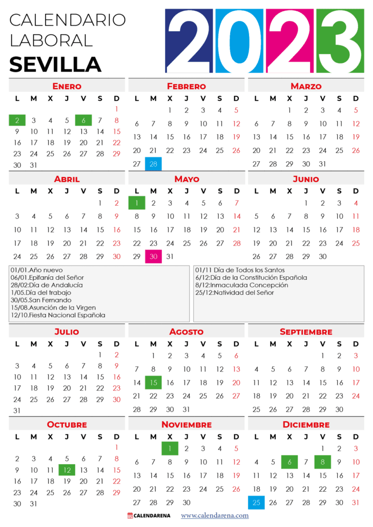 calendario laboral sevilla 2023