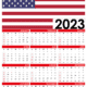 USA 2023 calendar with holidays printable