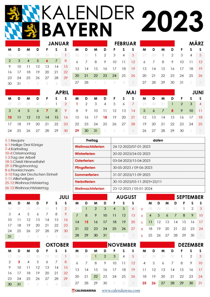 kalender 2022 Bayern