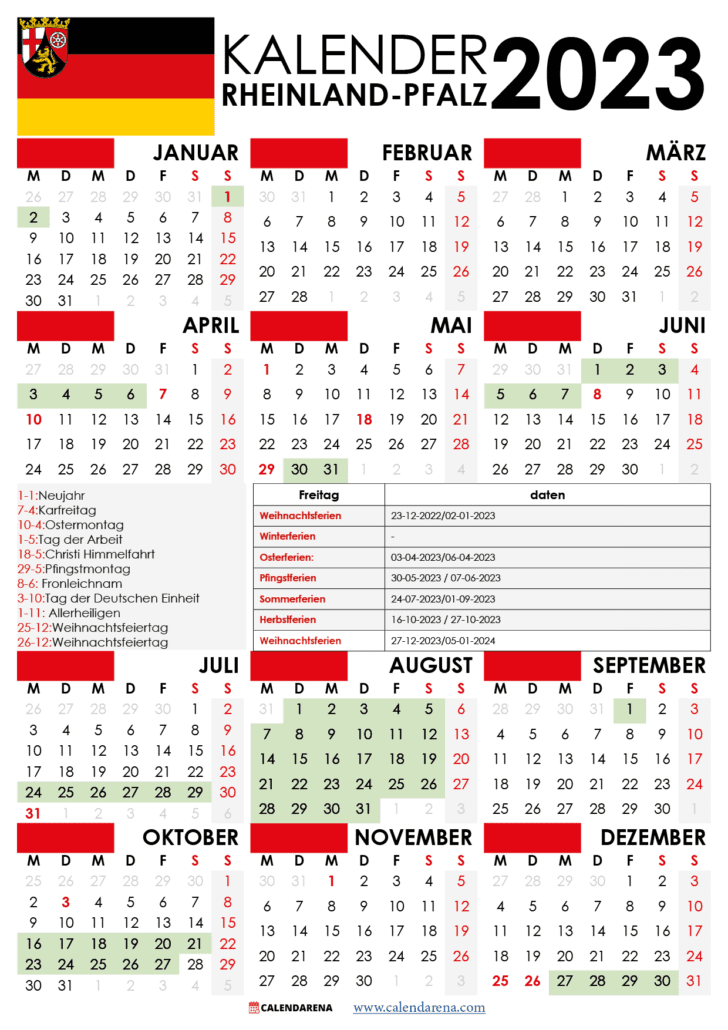 kalender 2022 Rheinland-Pfalz