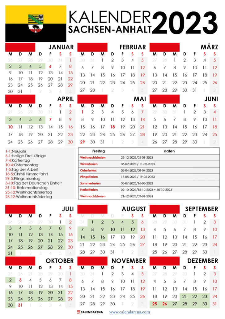 kalender 2022 Sachsen-Anhalt