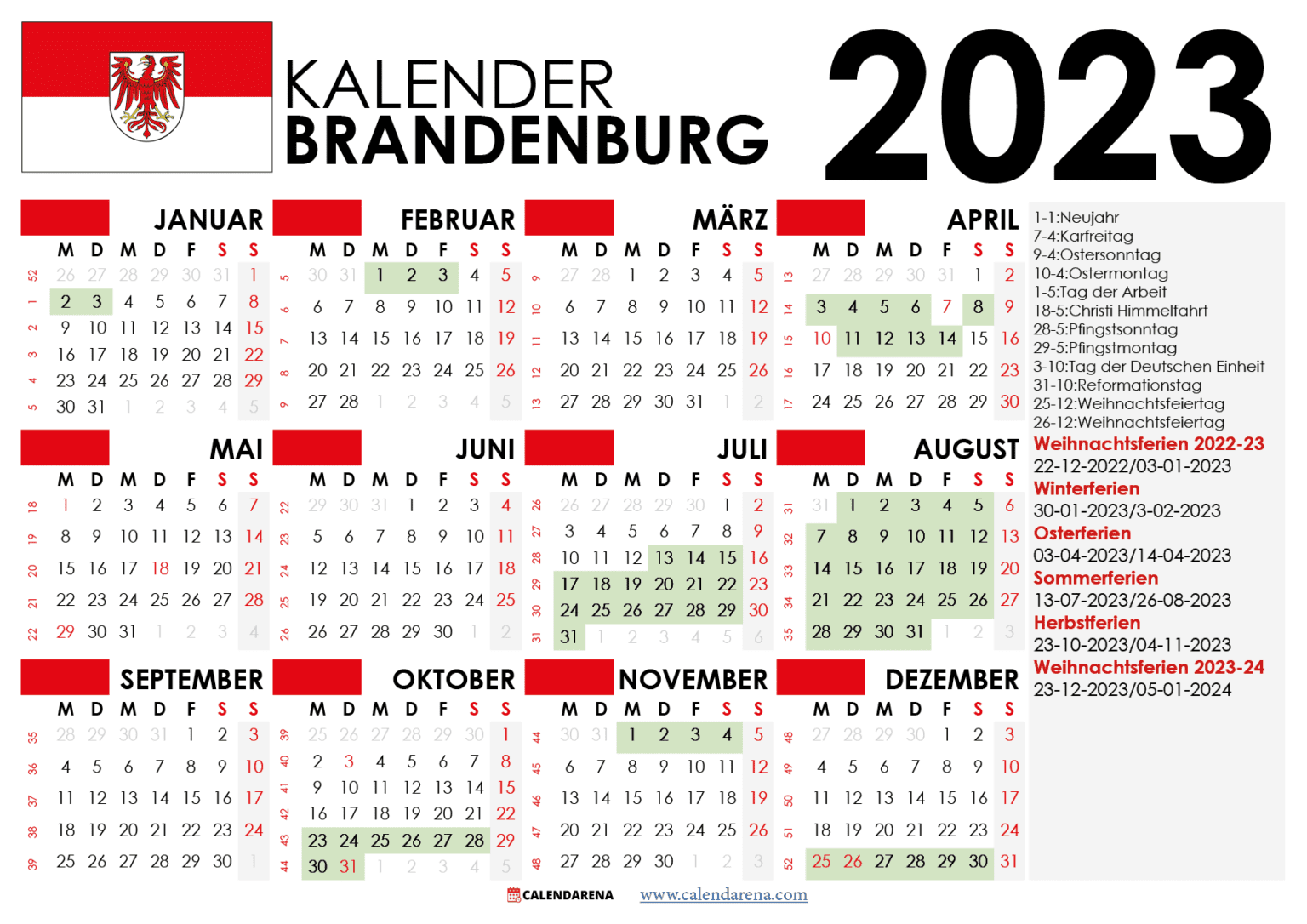 Kalender Brandenburg 2023 Und Ferien 1536x1086 