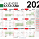 Kalender 2023 Saarland mit ferien + Feiertage