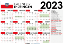 kalender ferien thüringen 2023