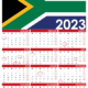 South Africa 2023 calendar with holidays printable