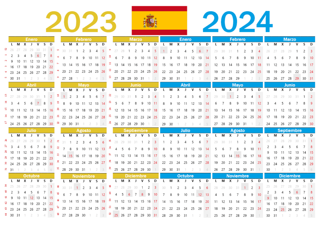 Calendario 2023 2024 España