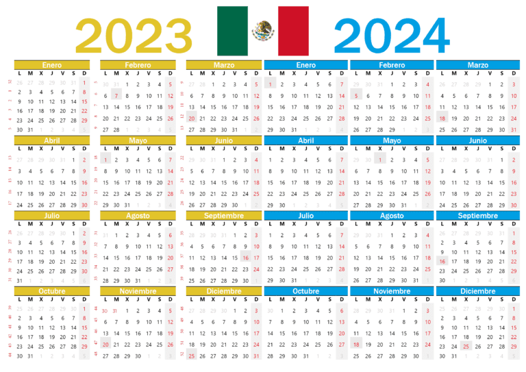 Calendario 2 México Con Festivos PDF
