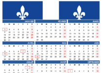 Calendrier 2023 À Imprimer Québec Canada