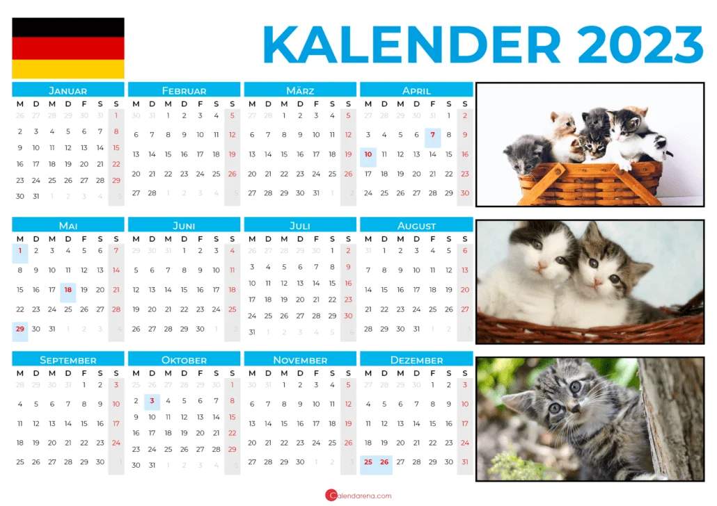 ausdrucken kalender 2023 Deutschland