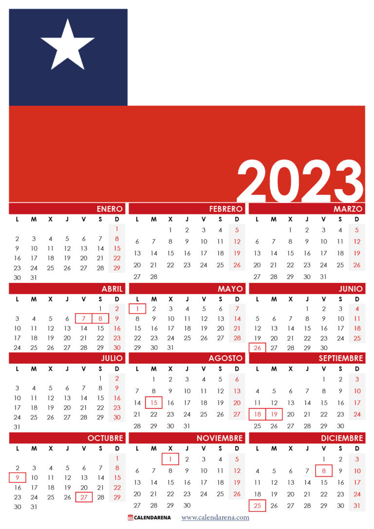 Calendario 2024 Chile