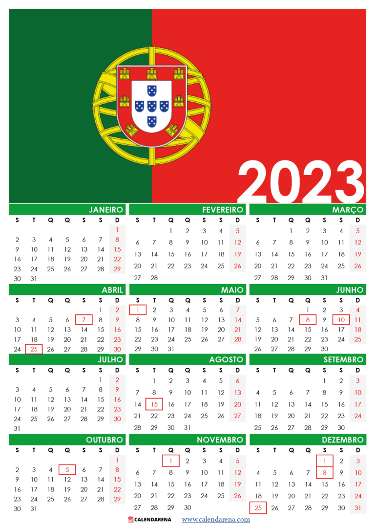 Calendario 2023 Festivos Portugal IMAGESEE
