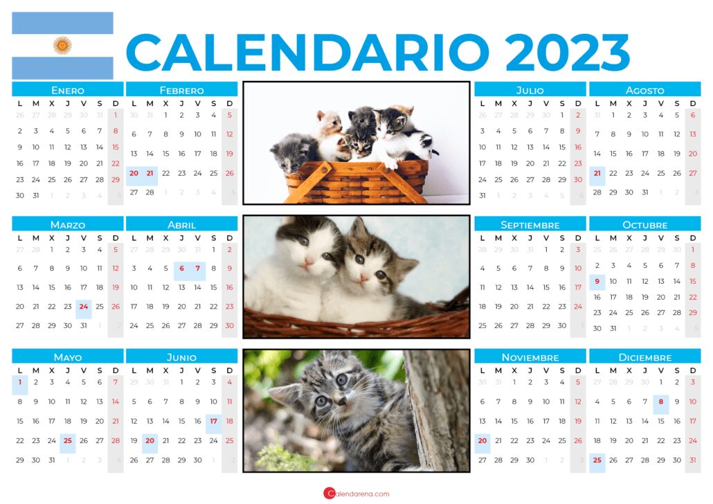 calendario 2023 con feriados argentina