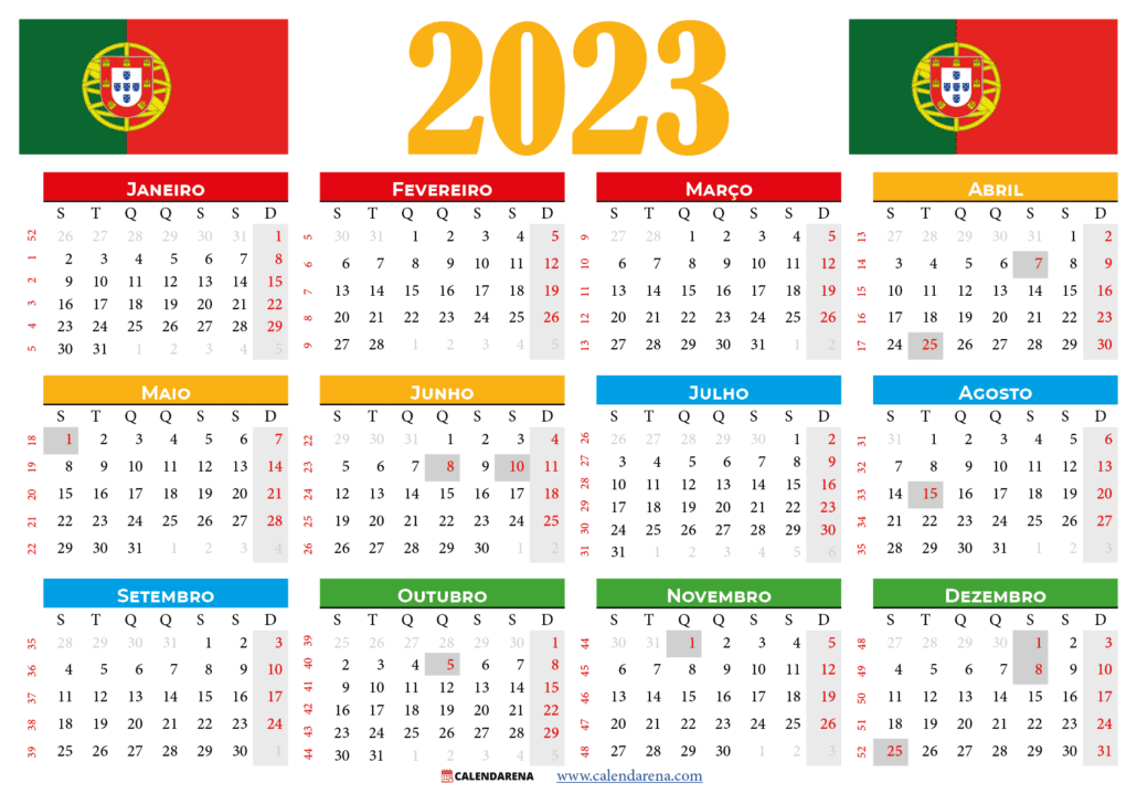 calendário 2023 portugal