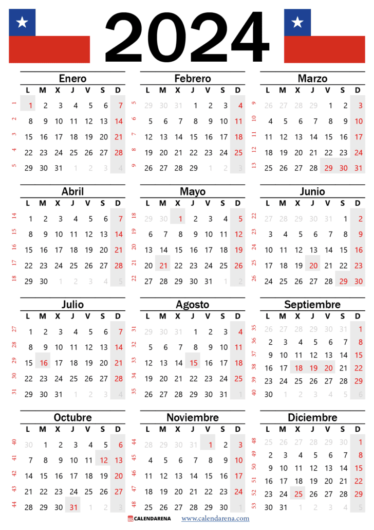 calendario 2024 chile