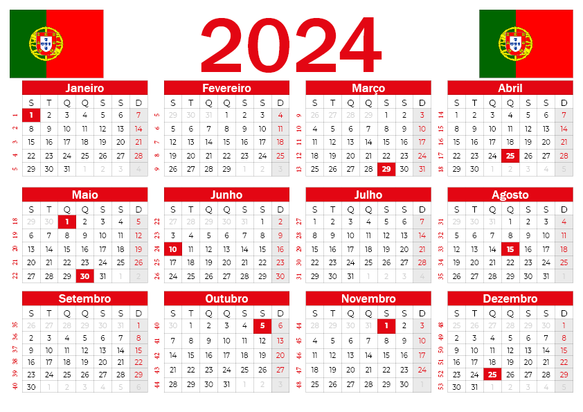 calendário 2024 portugal