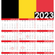 Calendrier 2023 à imprimer belgique Gratuitement
