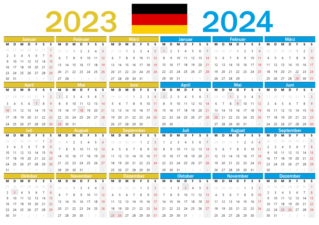 kalender 2023 2024 Deutschland