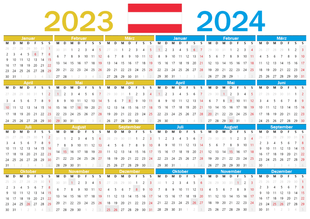 kalender 2023 2024 österreich