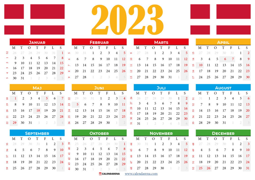 kalender 2023 Danmark