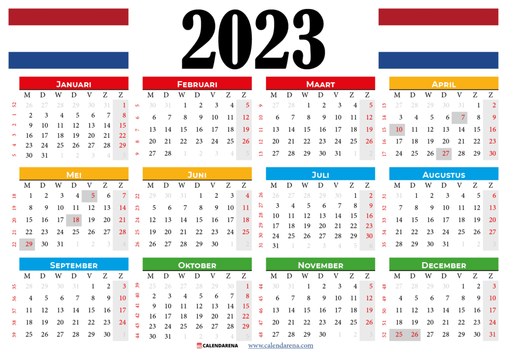 kalender 2023 Nederland