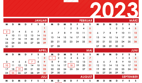 kalender 2023 mit feiertagen schweiz