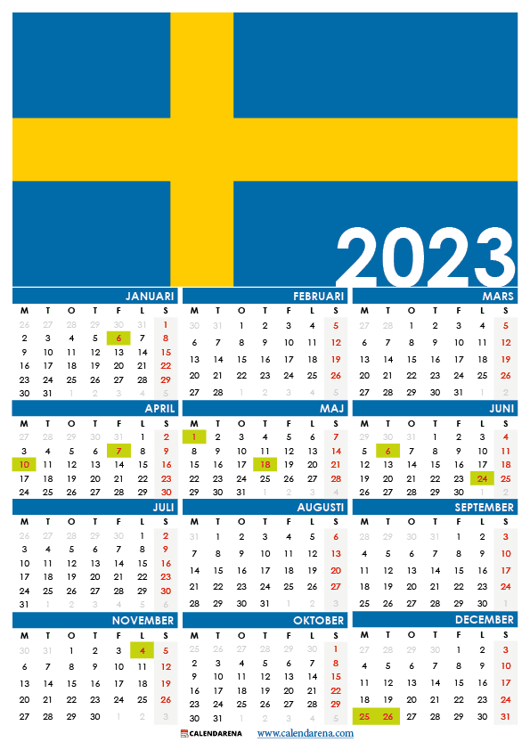 kalender 2023 skriva ut gratis