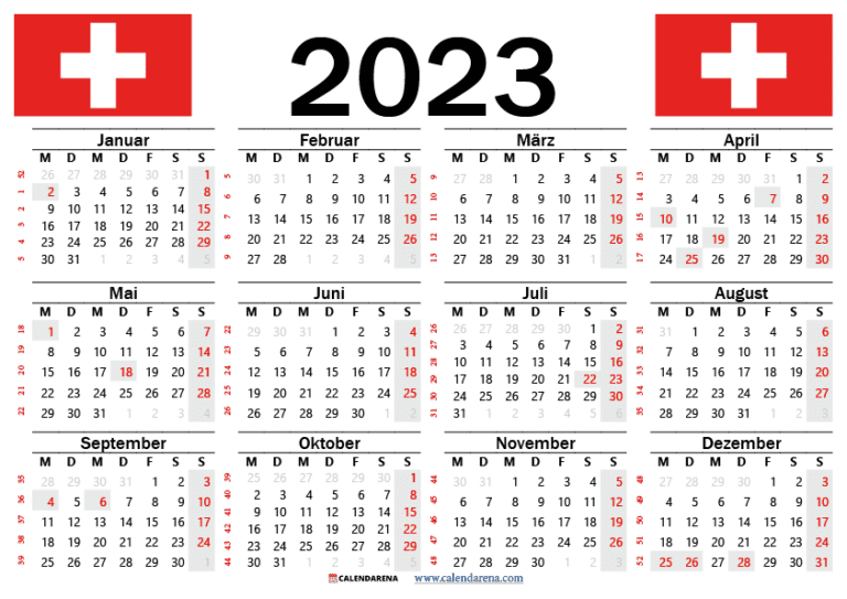 Kalender Mit Sprüchen Für Jeden Tag 2022 Kalender 2023 Schweiz Zum Ausdrucken Mit Feiertagen