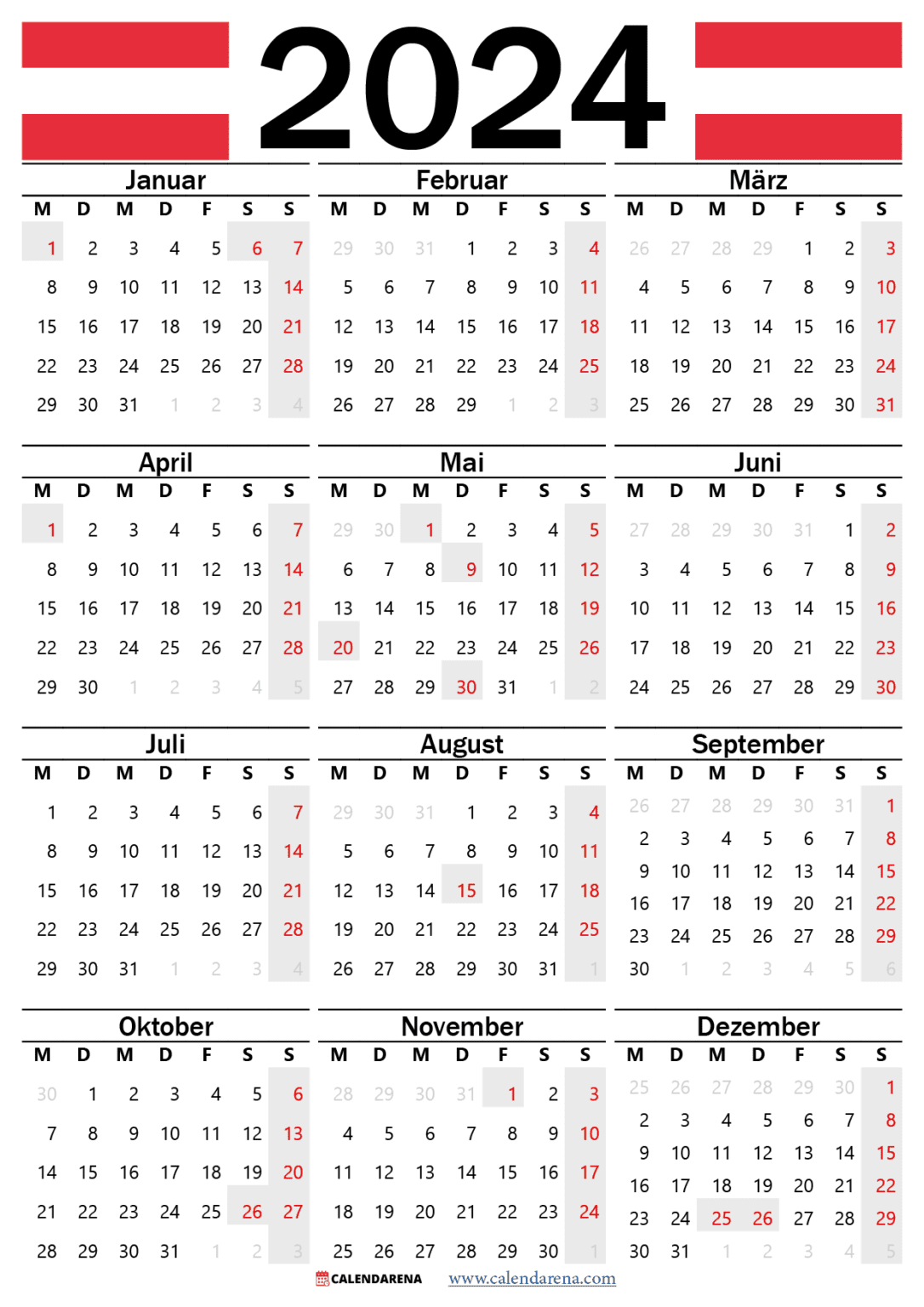 Kalender 2023 österreich Zum Ausdrucken Mit Feiertagen