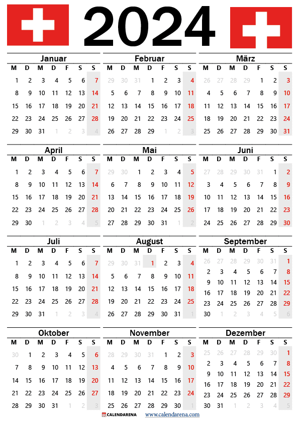kalender 2024 schweiz