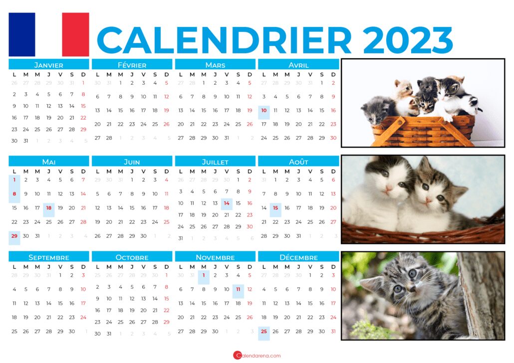semaine calendrier 2023 france