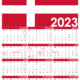 Kalender 2023 Danmark med helligdage og ugenumre