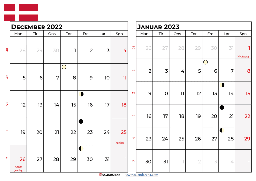 kalender december 2022 januar 2023