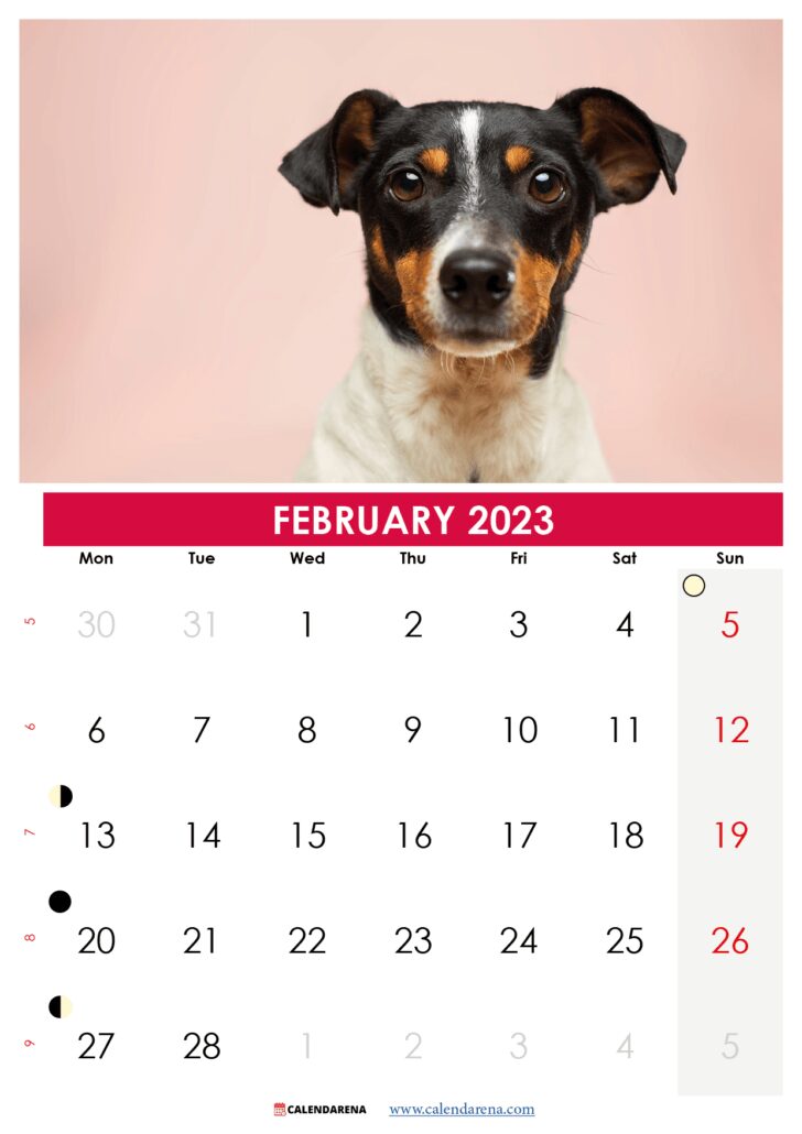 February 2023 calendar wallpaper australia