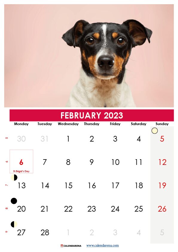 February 2023 calendar wallpaper ireland