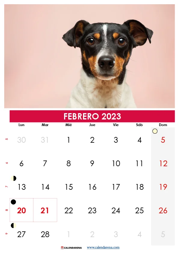 calendario de febrero 2023 para imprimir argentina