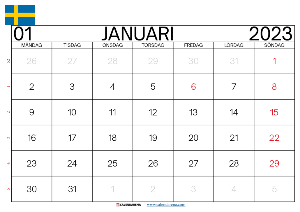 januari 2023 kalender