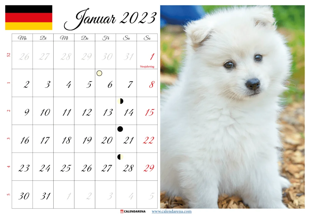 kalender 2023 januar Deutschland