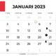 Kalender januari 2023 belgië met weeknummers