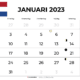 kalender januari 2023 met weeknummers Nederland