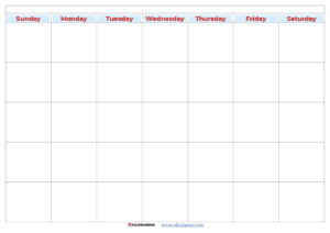 Get Organized With Free Blank Calendar Printable PDFs