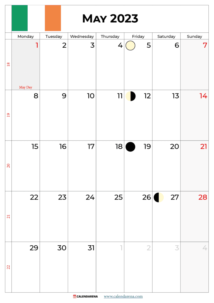 calendar may 2023 ireland