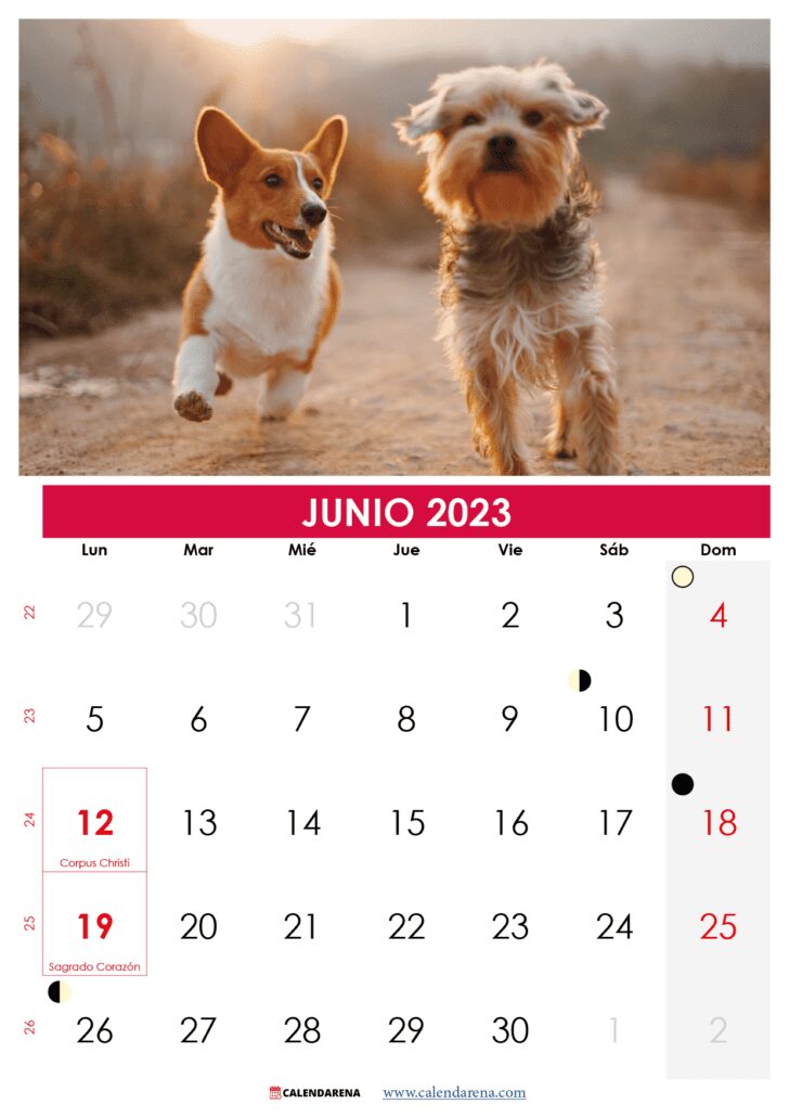 calendario 2023 junio para imprimir colombia