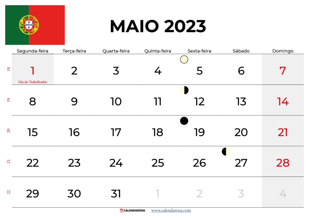 calendário maio 2023 portugal