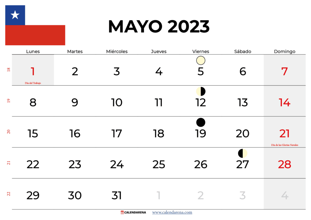 calendario mayo 2023 chile