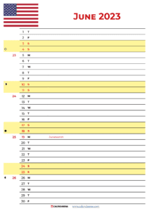 Download Free June 2023 Calendar Printable USA