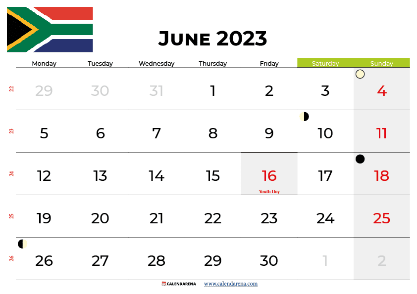 june 2023 calendar south africa